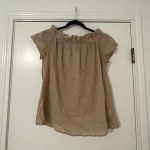 Boutique Tan off the shoulder top!